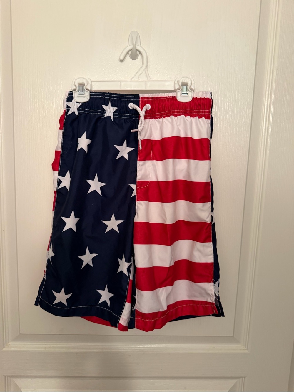 Place Kids Americana Star & Stripe Swim Trunks - Red, White, Blue